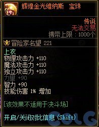 DNF军团本美神维纳斯拍卖道具一览