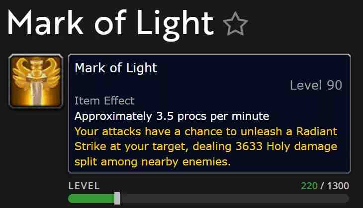 魔兽世界圣光印记属性效果一览