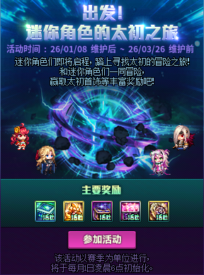 DNF出发迷你角色的太初之旅活动攻略