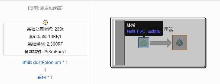 我的世界核电工艺重制版材料合成表大全