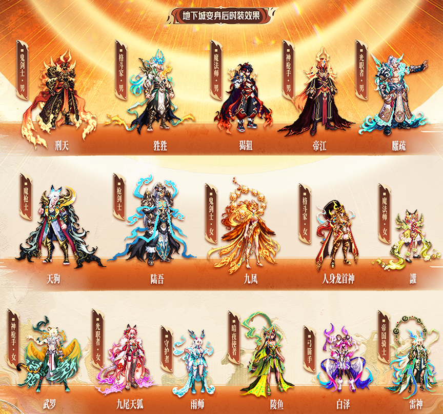 DNF18周年限定龙袍外观一览