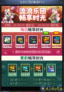 DNF流浪乐团畅享时光活动奖励一览